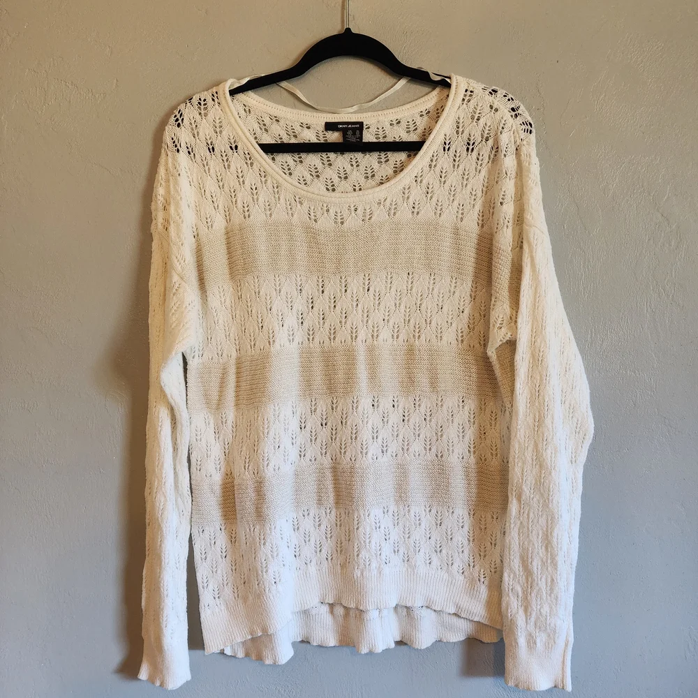 DKNY Women's Ivory Knit Sweater